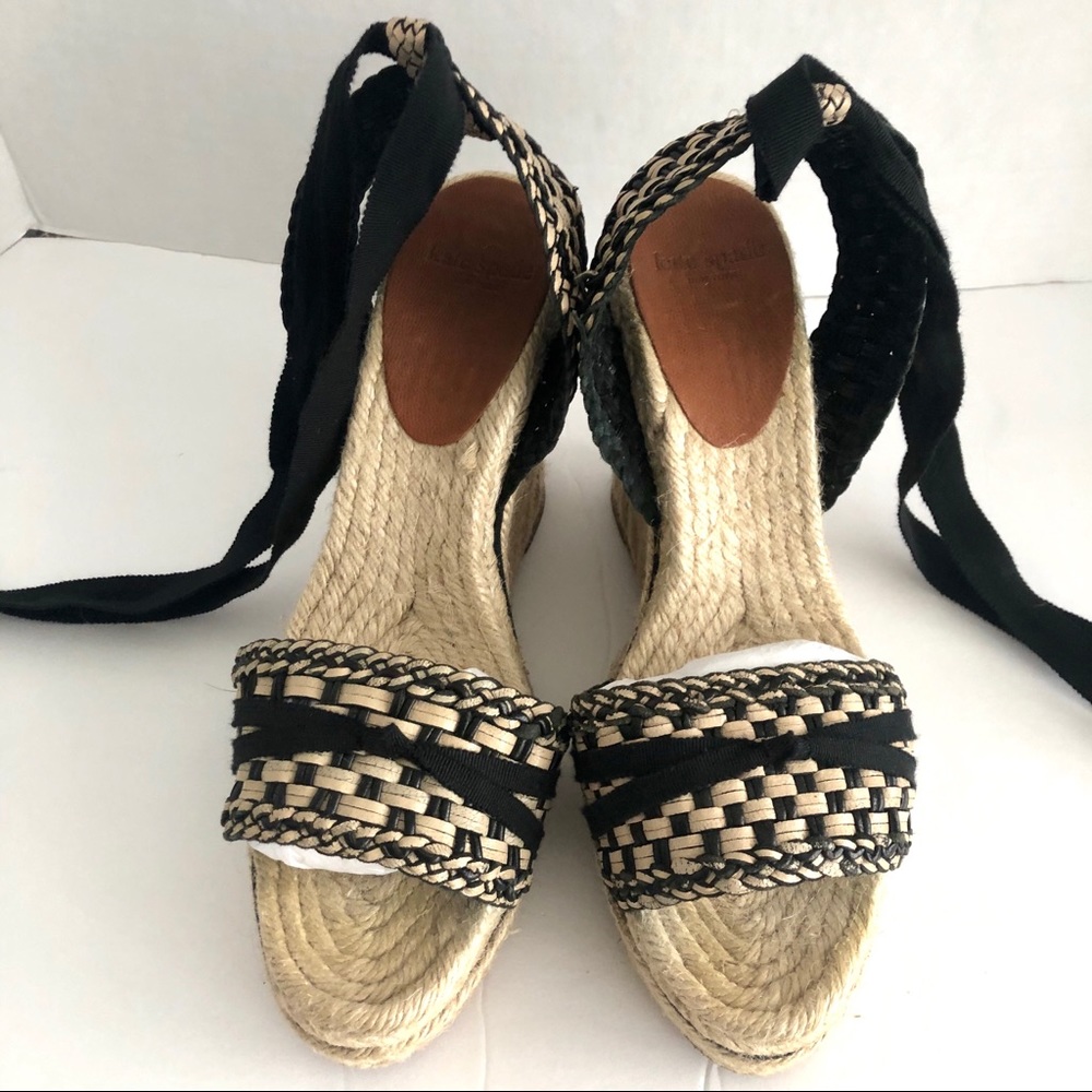 Kate Spade espadrille wedged  with tie